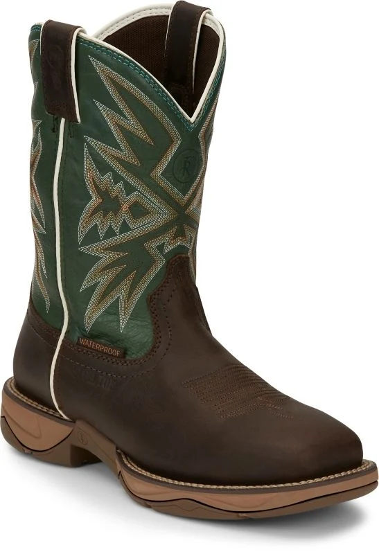 Tony Lama Mens Bartlett 11" Pull-On Steel Toe Work Boots Brown / 9 EE