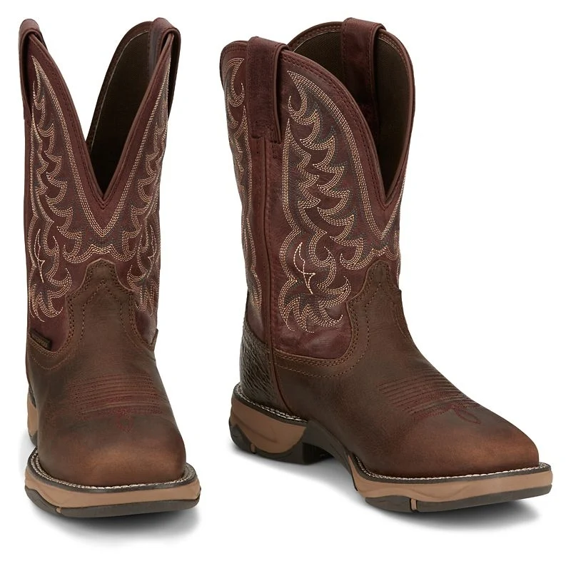 Tony Lama Ladies Josey Sq Toe Boots Brown / 7 B