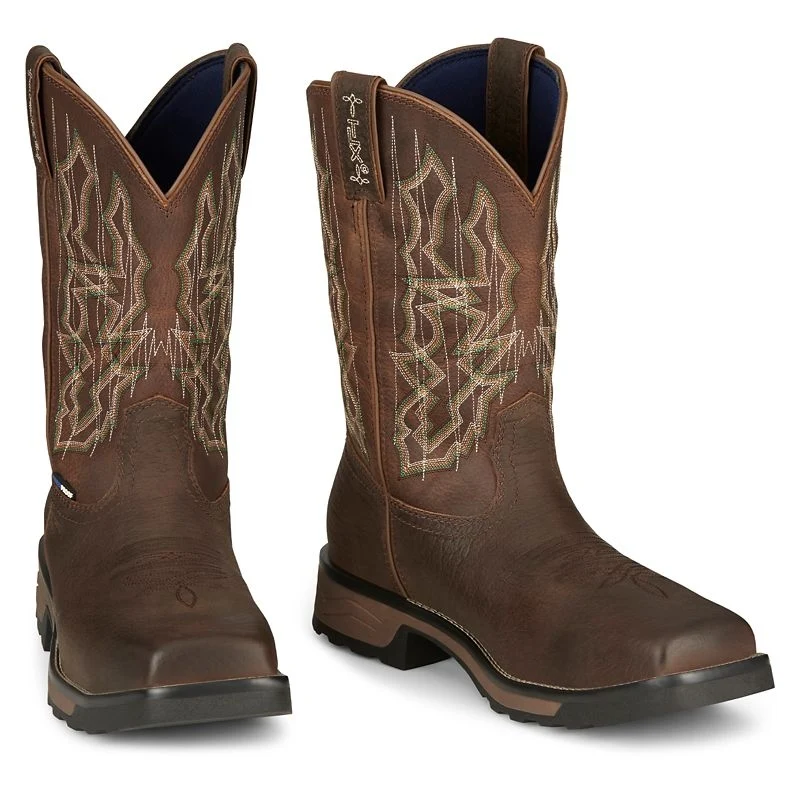 Tony Lama Mens Anchor Comp Toe Boots Brown / 11.5 EE