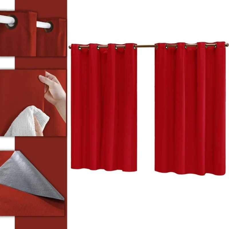Cortina Blackout Box Banheiro 1,00m X 1,30m - Vermelho