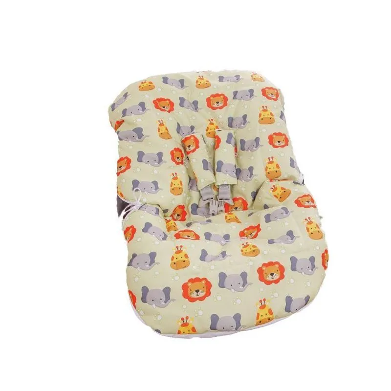 Capa Acolchoada Carrinho Bebê - Estampa Safari Baby