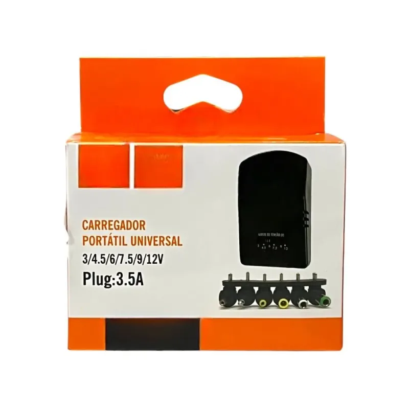 CARREGADOR UNIVERSAL LEHMOX 3-12V 3.5A 7 PLUGUES LEY-668
