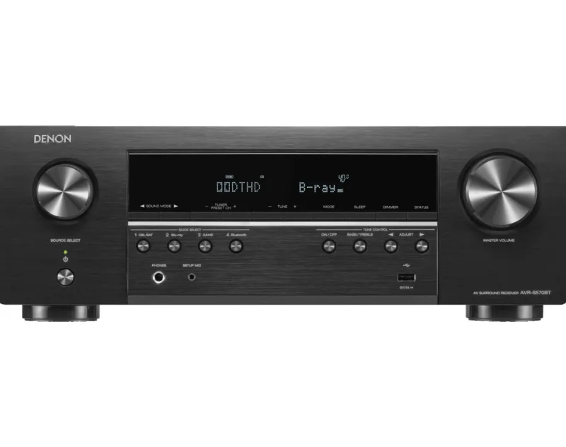 Receiver A/V Denon AVR-S570BT de 5.2 canais 110v