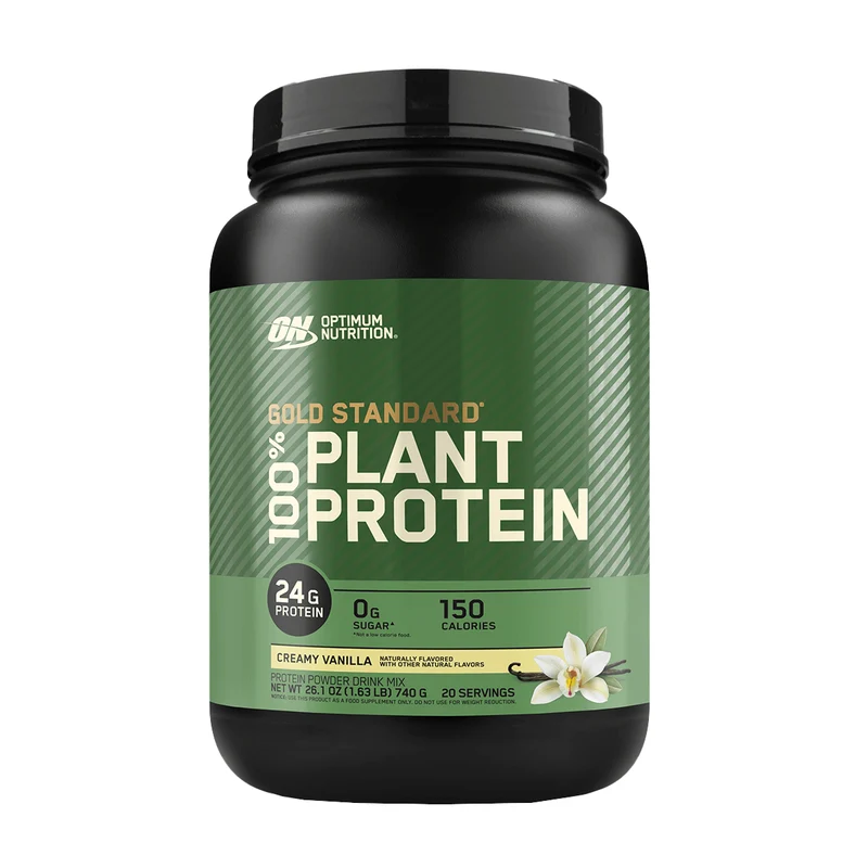 100% Plant Protein, Optimum Nutrition proteína vegana 1.63 lb vainilla VAINILLA