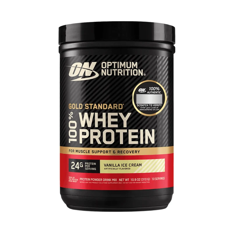 GOLD STANDARD 100% WHEY 310 GR, OPTIMUM NUTRITION VAINILLA