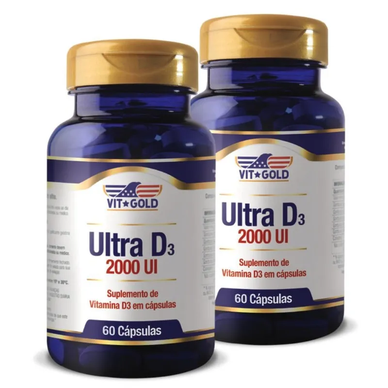 Vitamina Ultra D3 2.000ui Kit 2x 60 Cápsulas