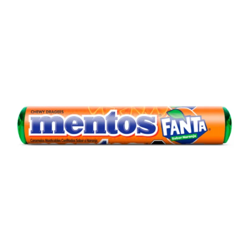 Caramelo Masticable Sabor Naranja Mentos Und.