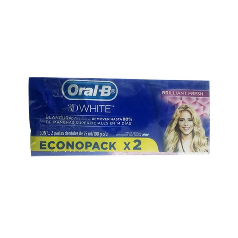Pasta 3D White Brilliant Fresh Oral-B 2 X75 M