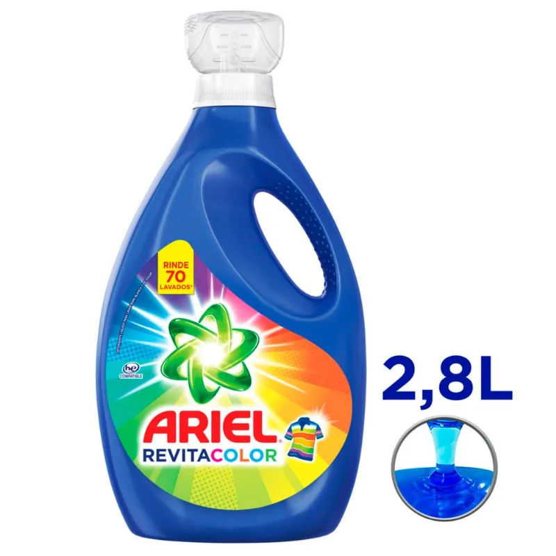 Detergente Líquido Ariel Revitacolor 2.8 L