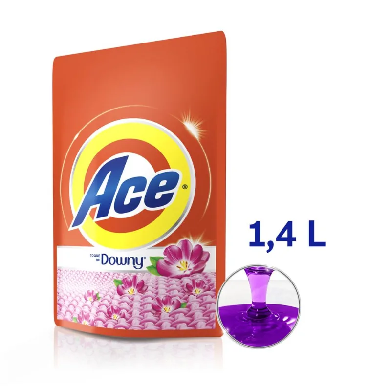 Jabón liquido para ropa Ace clásico downy 1.4 l.
