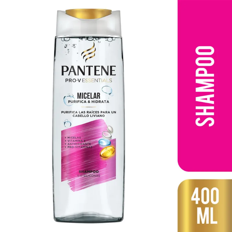 Shampoo Pantene micellar essentials 400 cc.