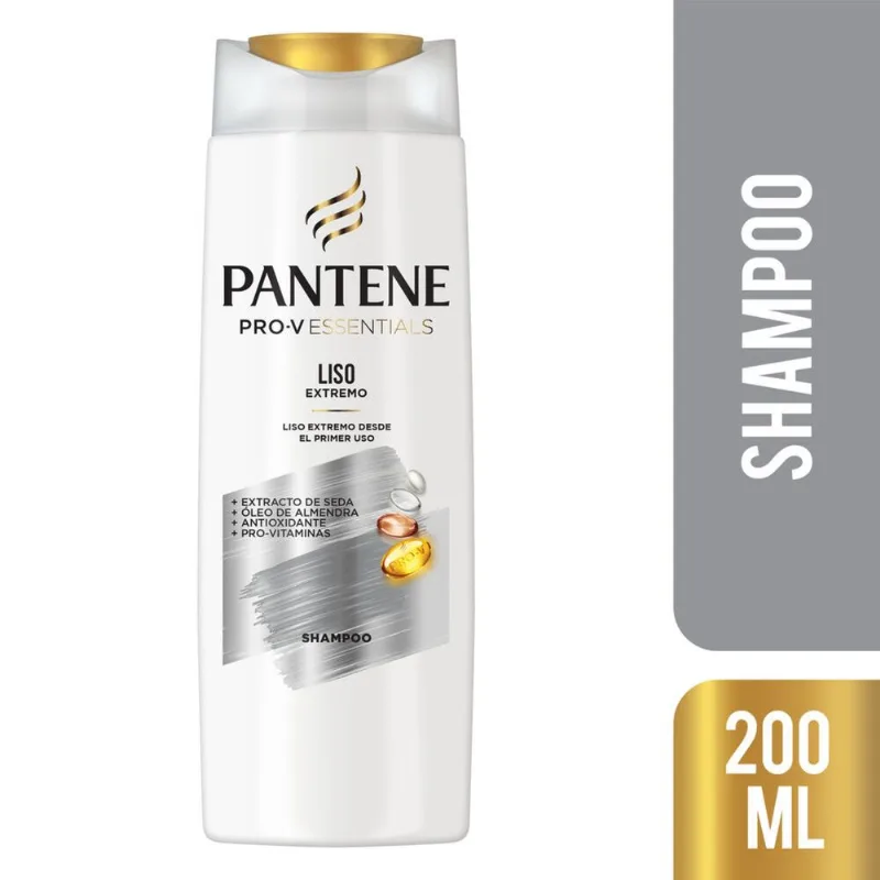 Shampoo Pantene liso extremo essentials 200 cc.