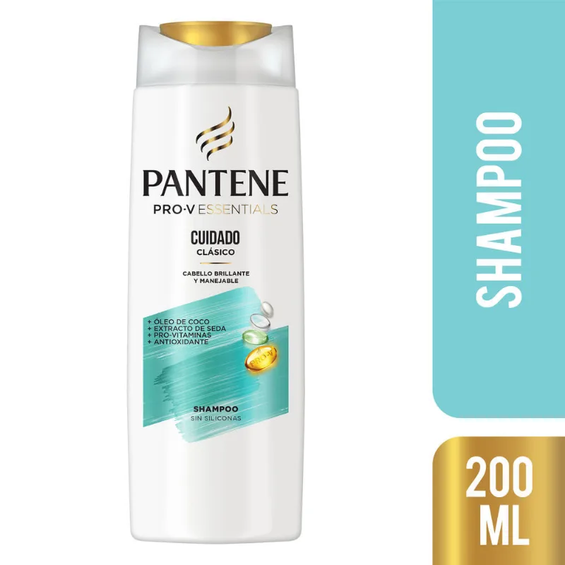 Shampoo Pantene cuidado clásico essential 200 cc.