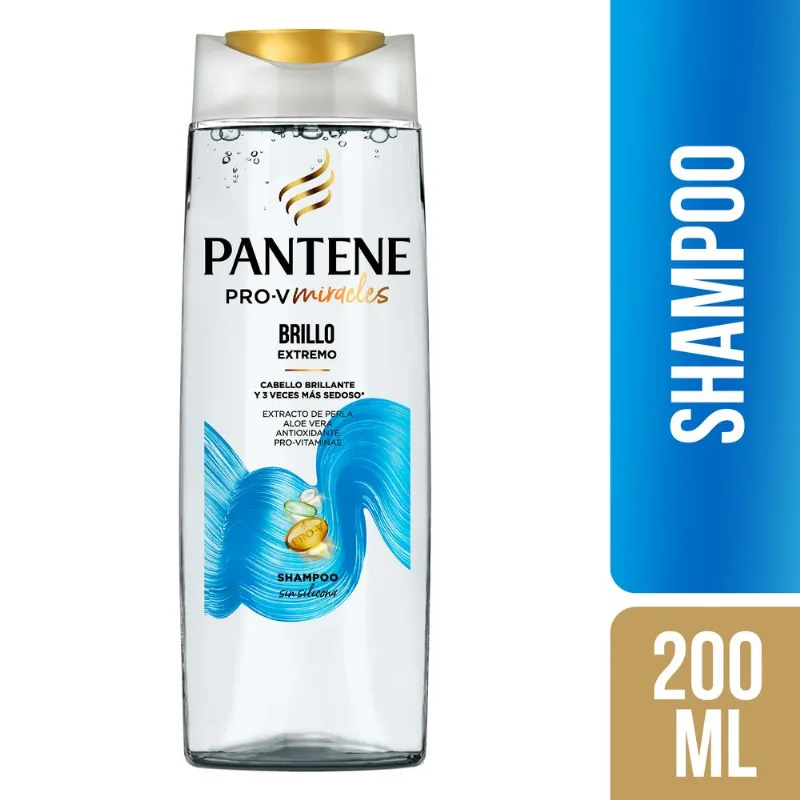 Shampoo Pantene brillo prov miracles 200 cc.