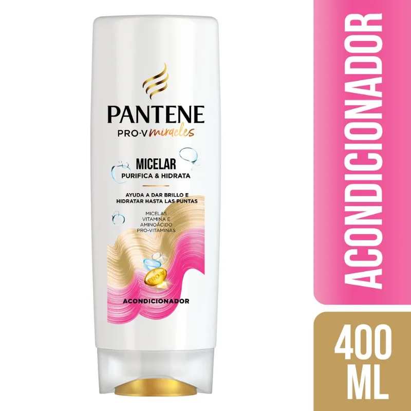 Acondicionador Pantene micelar prov miracles 400 cc.