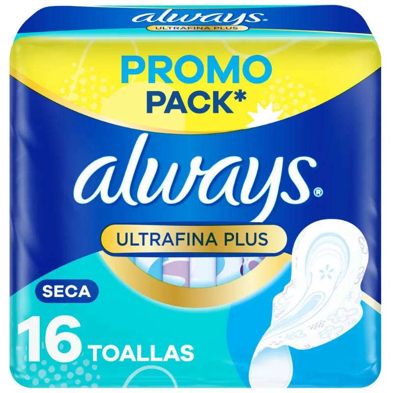 Toalla femenina Always dia seca ultra plus 16 uni.