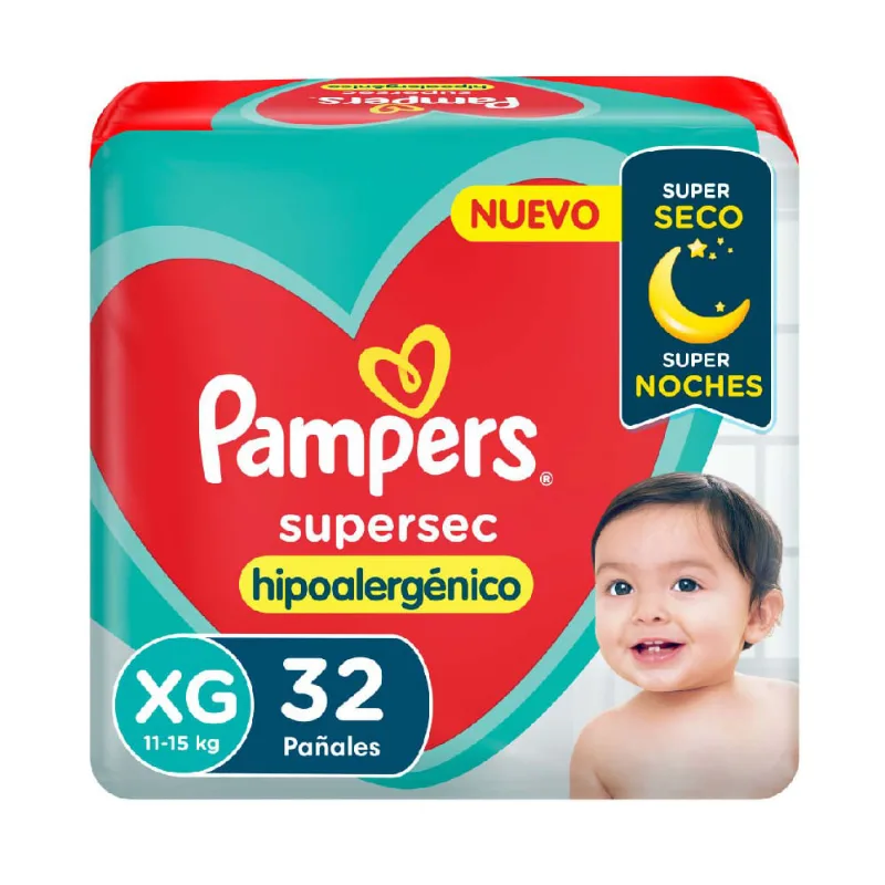 Pañales Pampers Supersec Hipoalergénico