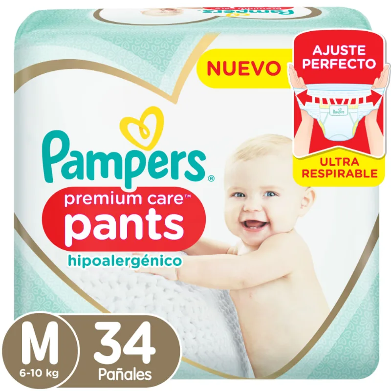 Pañales Pampers Pants Premium Care Mediano X34