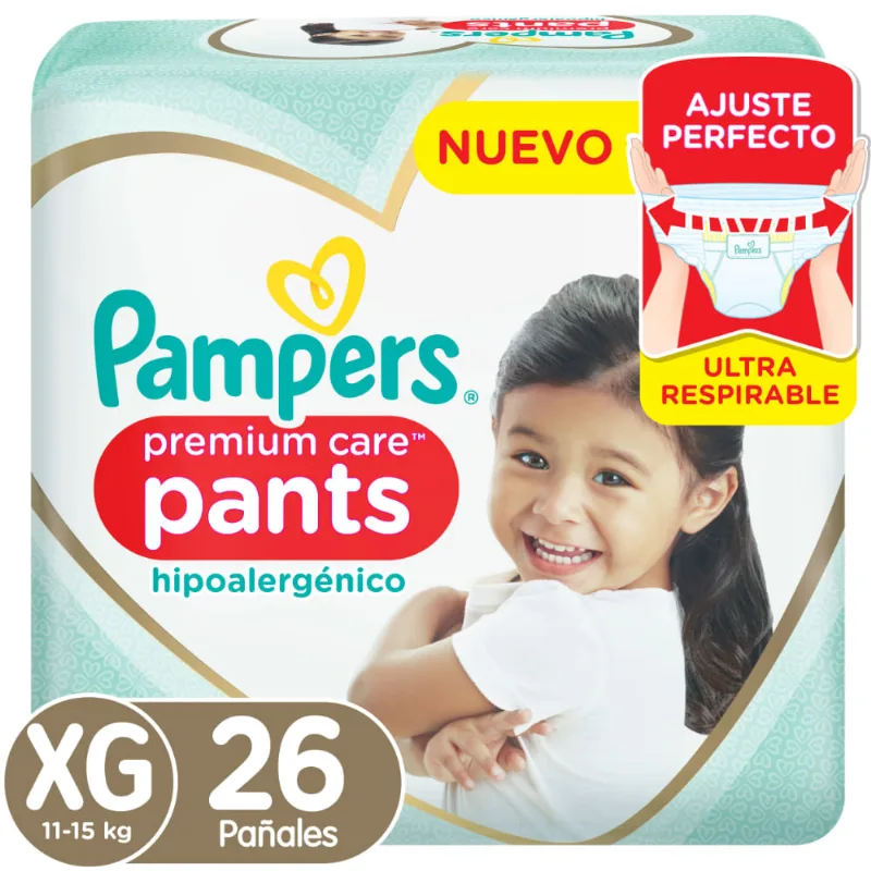 Pañales Pampers Pants Premium Care Xg X26