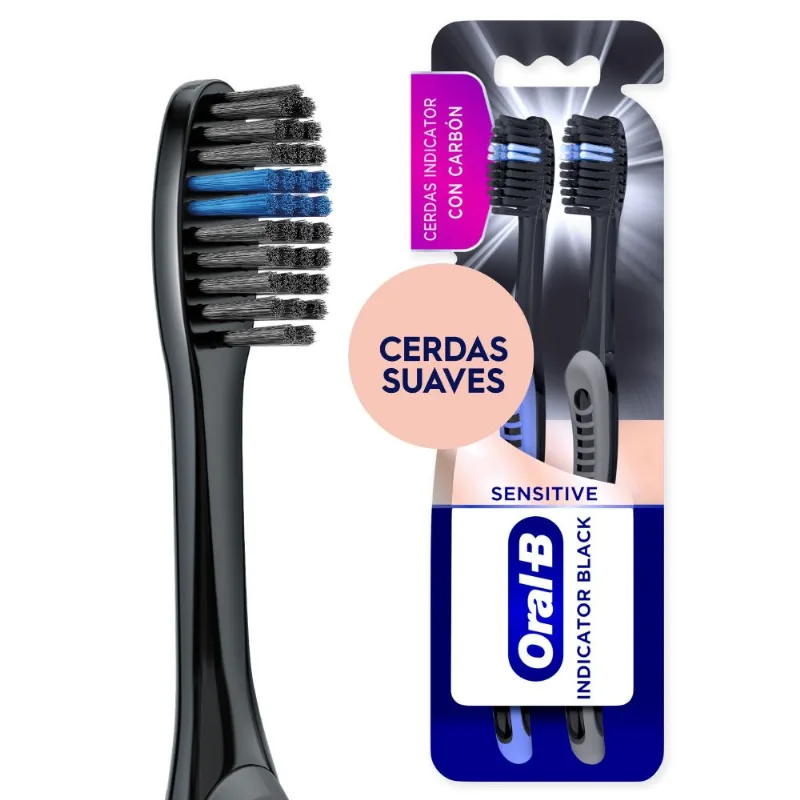 Cepillo Dental Oral B Indicator Charcoal x 2 un
