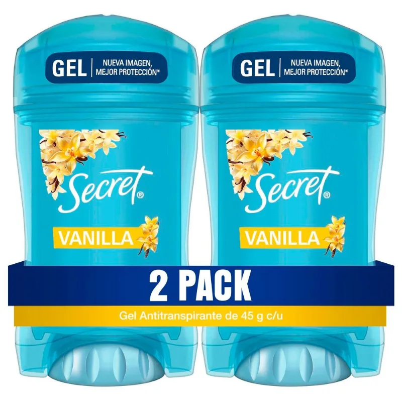 Desodorante Secret en Gel Vainilla 45 g 2 un.