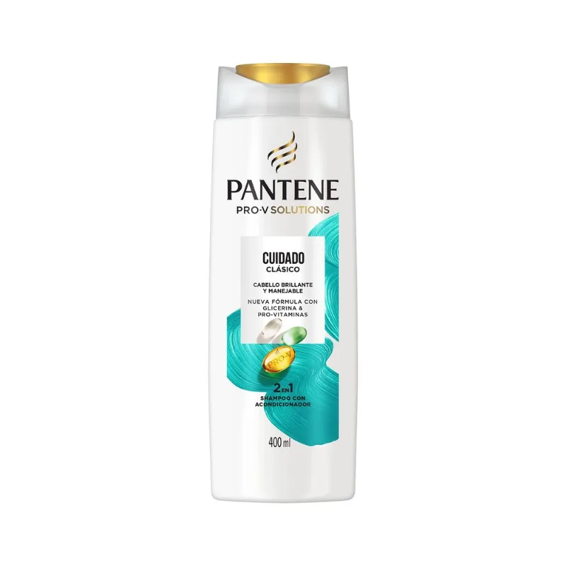 Shampoo y acondicionador Pantene 2 en 1 cuidado clásico 400 cc.