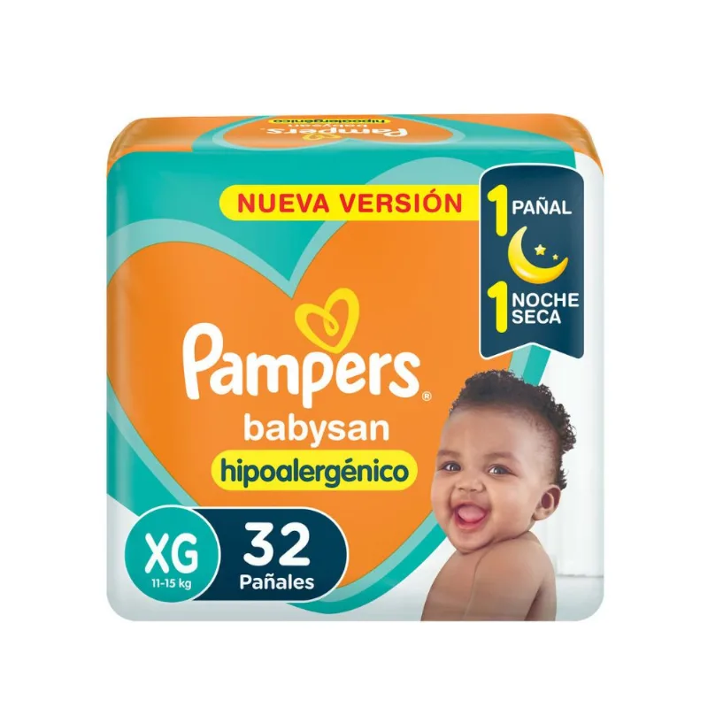 Pañales Babysan Hipoalergénico Talle XG 32 Unid