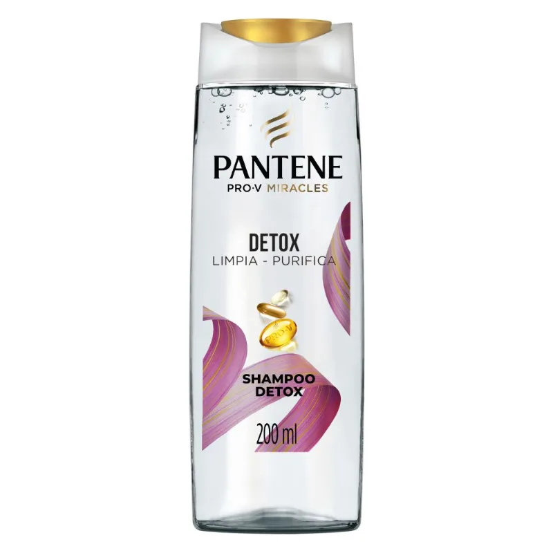 Shampoo Pantene Pro-V Miracles Detox Limpia y Purifica 200 ml