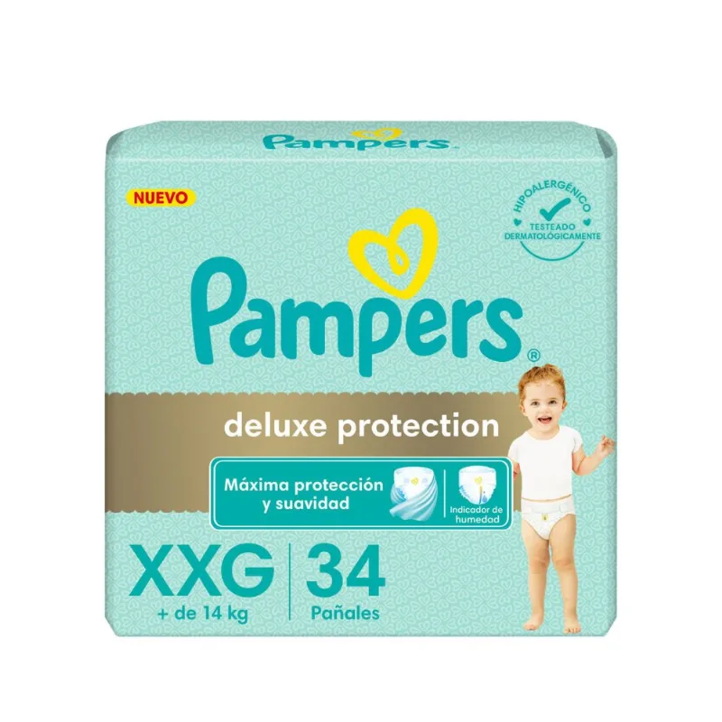 Pañales Deluxe Protection Talle XXG 34 Unid
