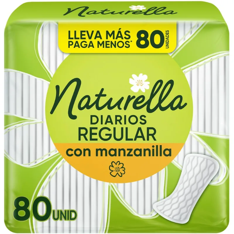 Protectores Diarios Naturella con Manzanilla 80 un.
