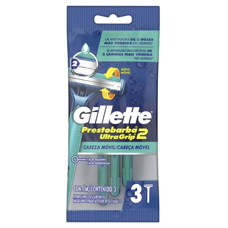 Máquina de Afeitar Ultragrip 3 un.