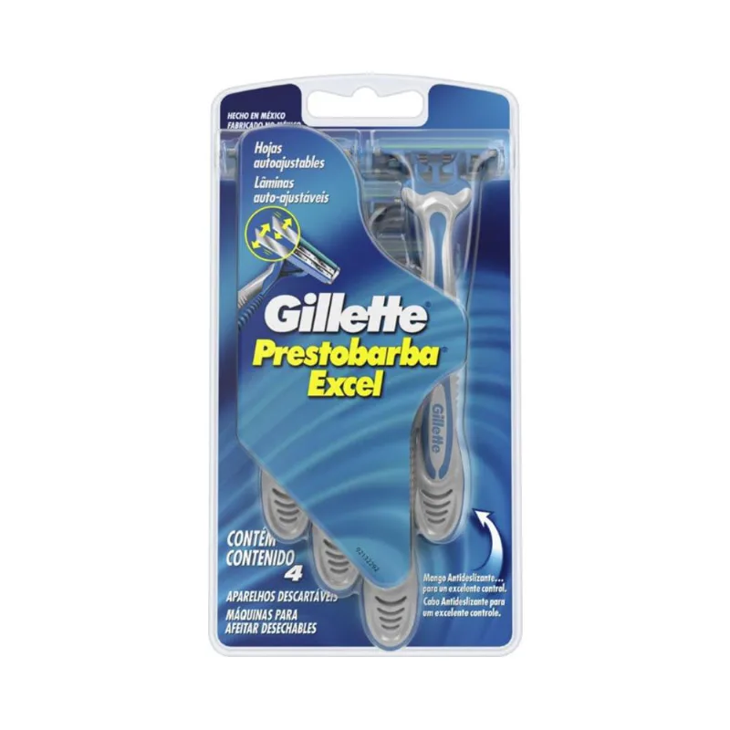 Máquina de Afeitar Desechable Excel x 4 Un Gillette