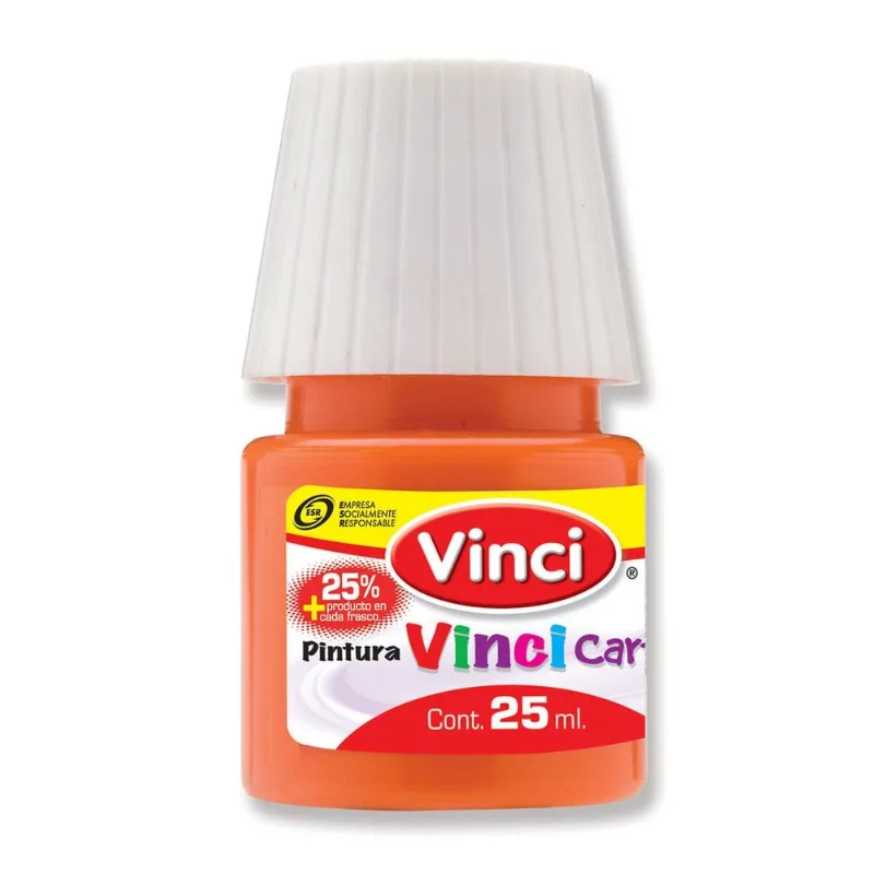 Pintura Cartel Escolar | Vinci | Rojo Naranja | 25 ml