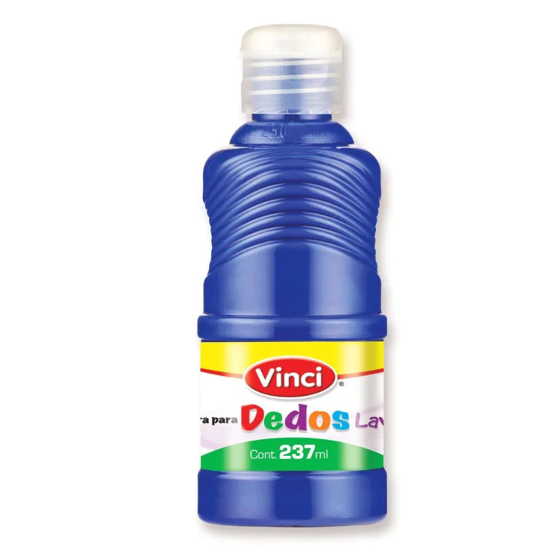 Pintura para Dedos Lavable | Vinci | Azul | 237 ml