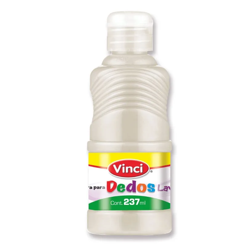 Pintura para Dedos Lavable | Vinci | Blanco | 237 ml