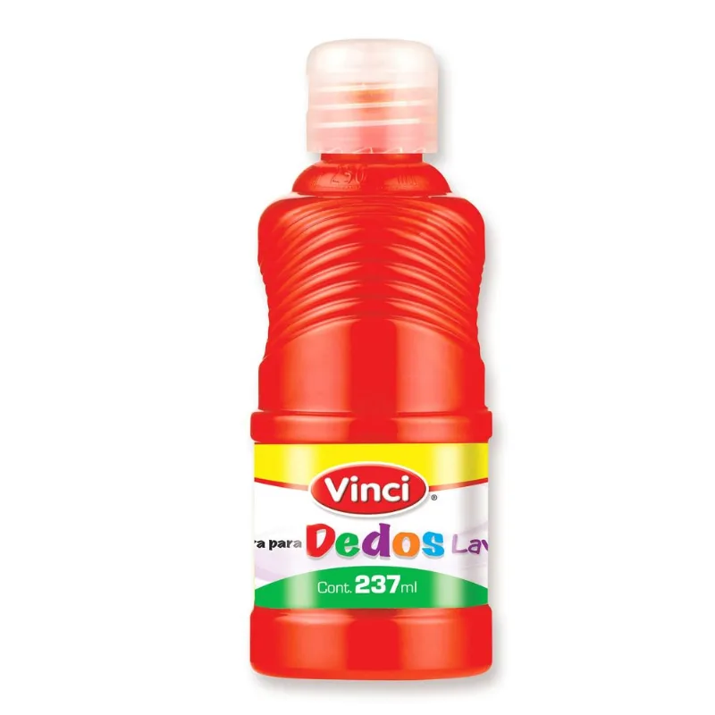 Pintura para Dedos Lavable | Vinci | Naranja | 237 ml
