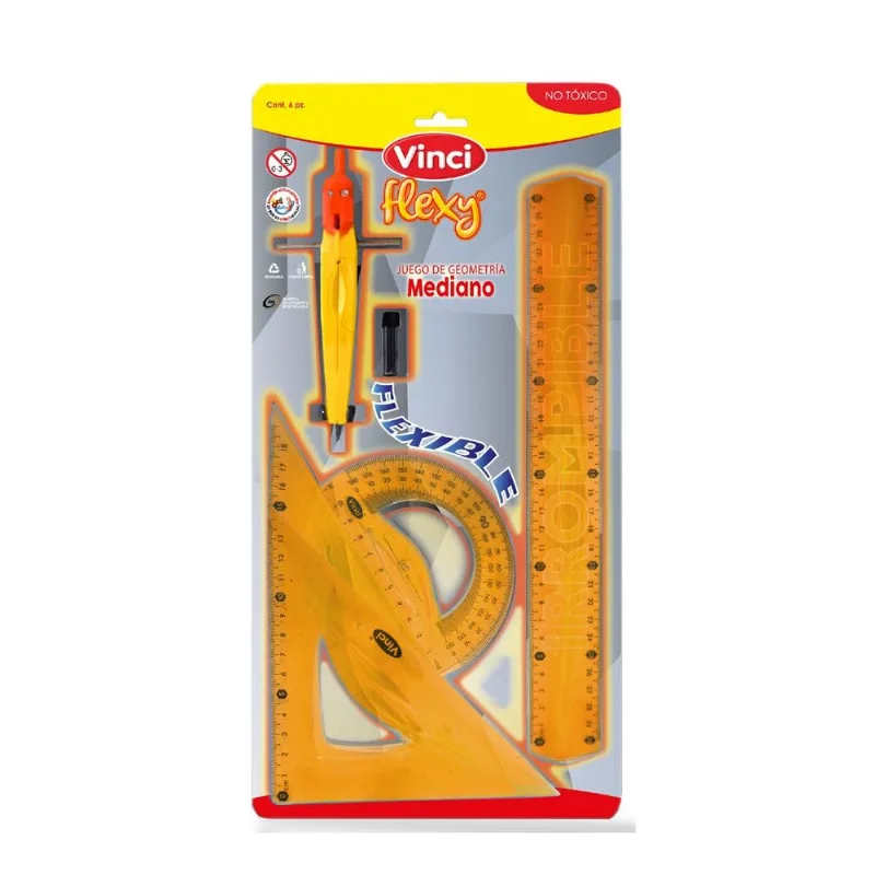 Juego de Geometría Flexible Dixon 6 Piezas | Varios Colores