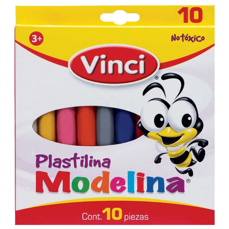 Plastilina Multicolor | Vinci Modelina | 10 Piezas | Colores Surtidos