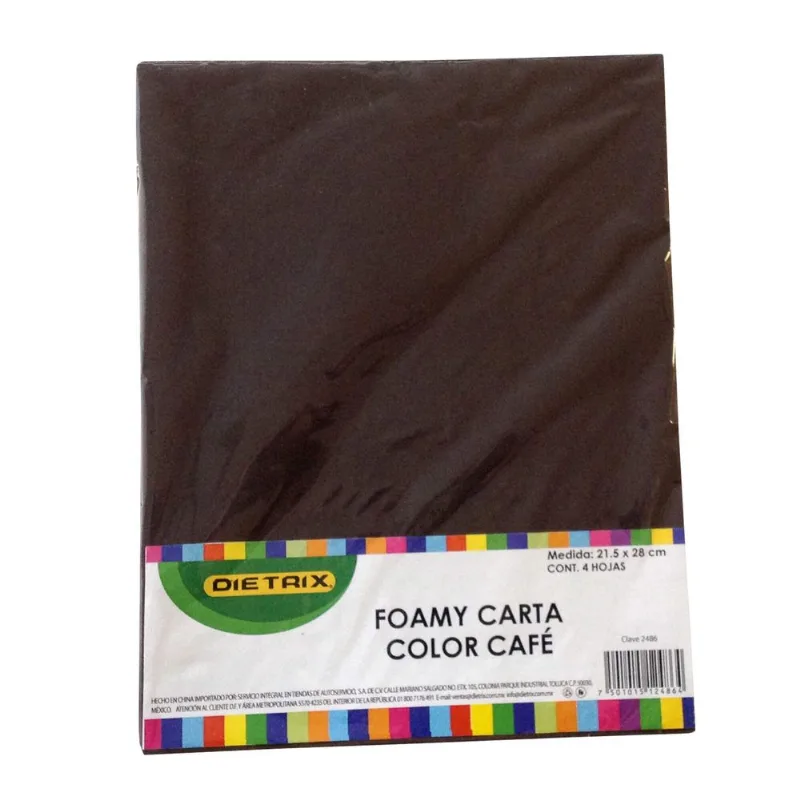 Hojas de Foamy | Dietrix | Carta | Café | 4 Piezas
