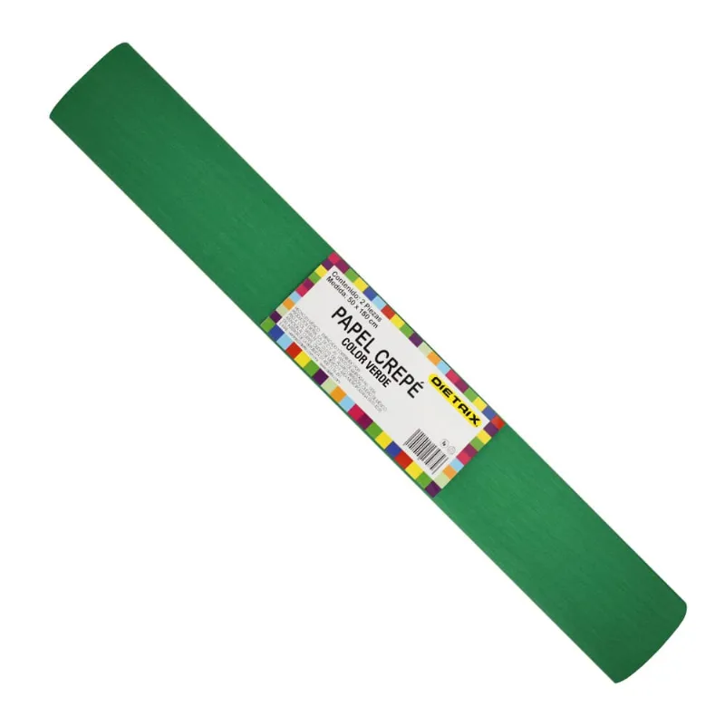 Papel Crepé Dietrix 50x150cm 2 piezas Verde