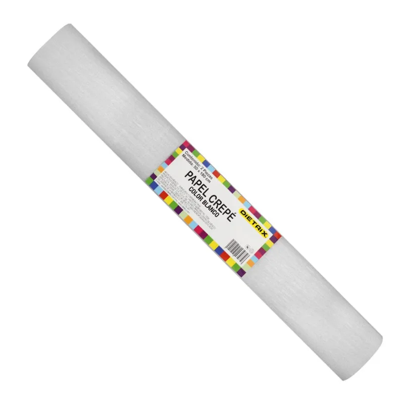 Papel Crepé Dietrix 50x150cm 2 piezas Blanco