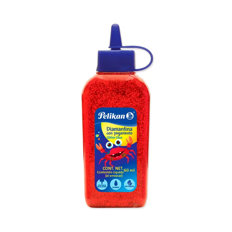 Adhesivo Glitter Rojo Pelikan 60 Ml