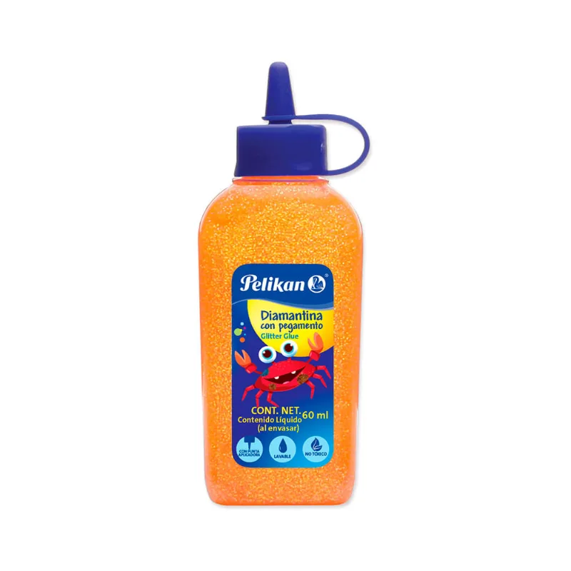 Adhesivo Glitter Naranja Pelikan 60 Ml