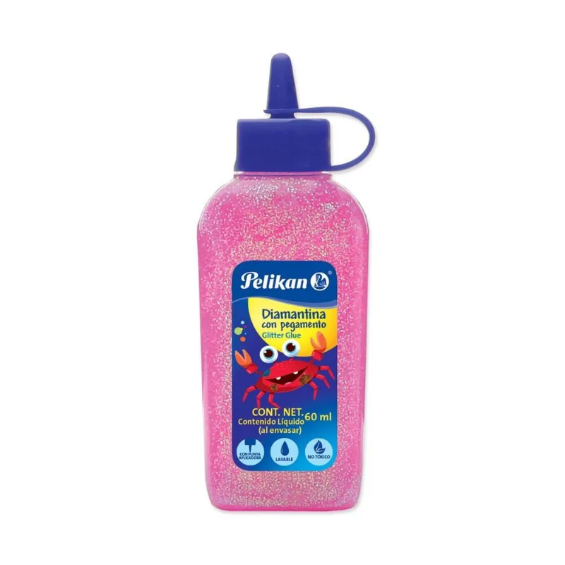 Adhesivo con glitter Pelikan rosa 60 cc.