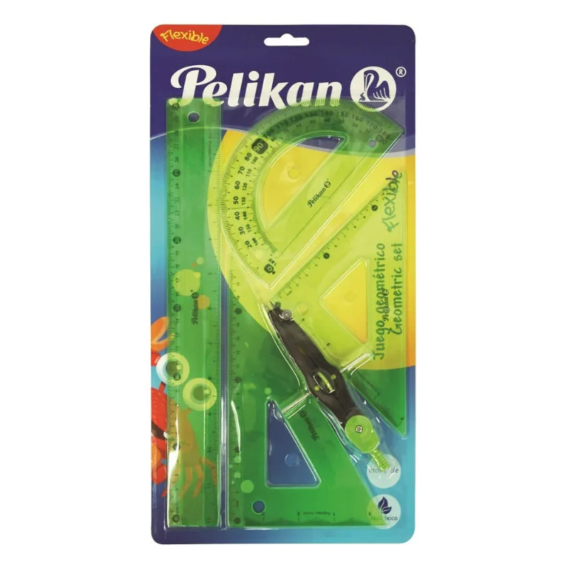 Juego de Geometría Flexible Pelikan 5 Piezas | Escolar