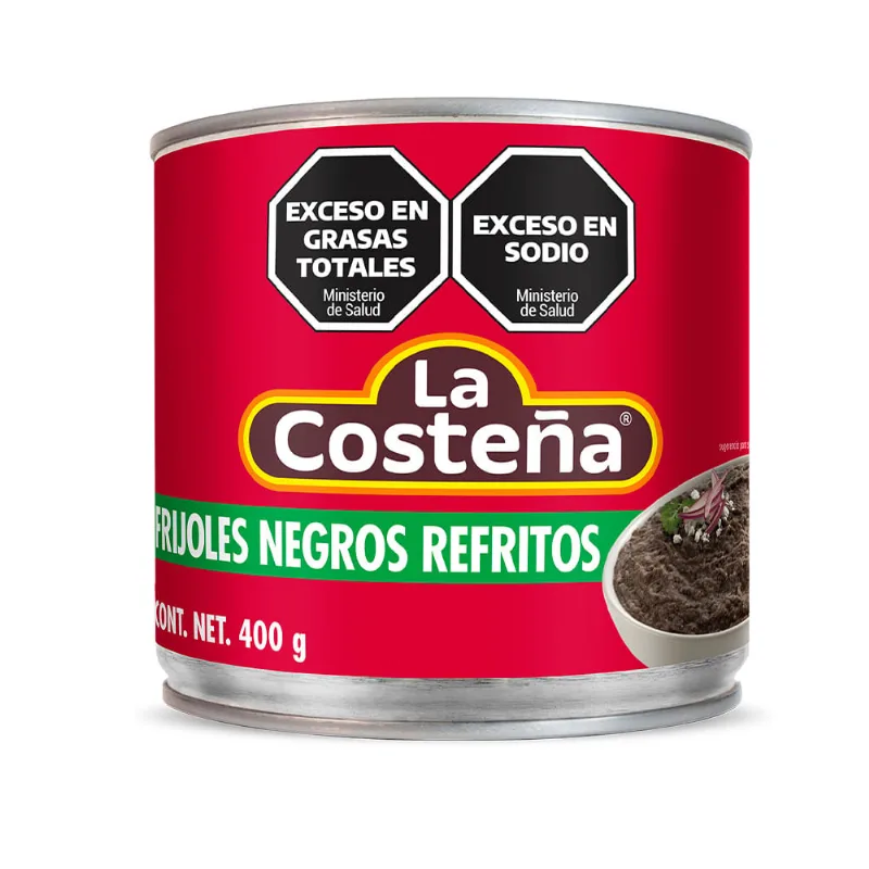 Porotos Negros Refritos 400 Grs La Costeña Porotos La Costeña Negros Refritos 400g
