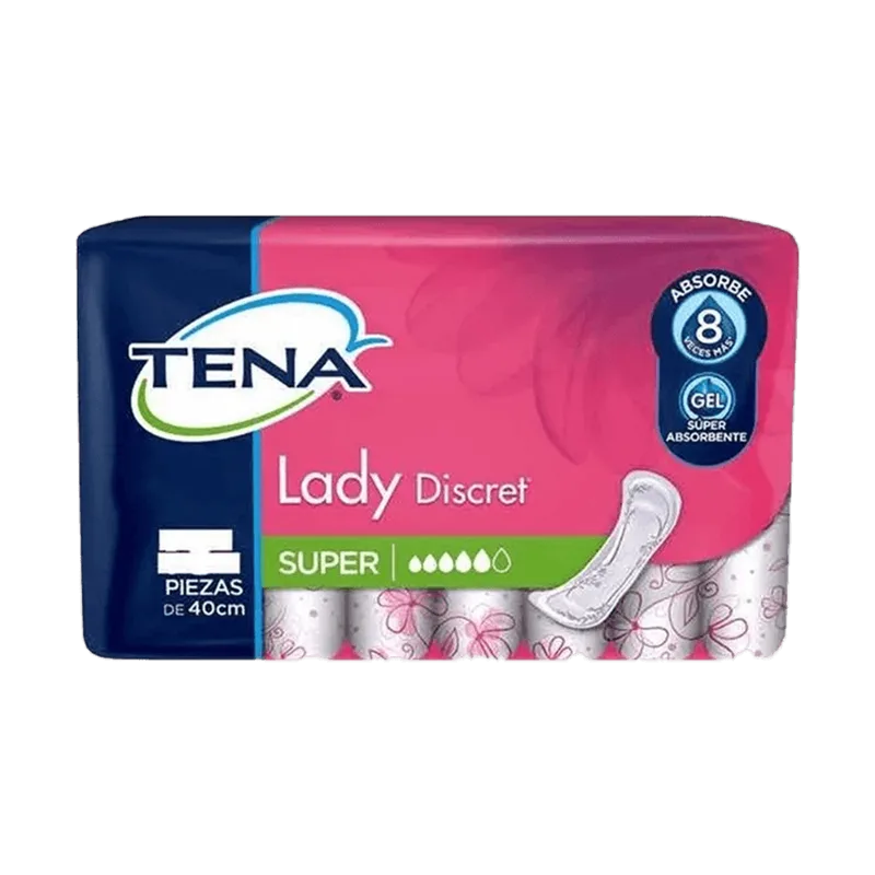 Toalla Femenina Tena Lady Discret|Super|8 Unidades Toalla Super Lady Discret Tena 8 und