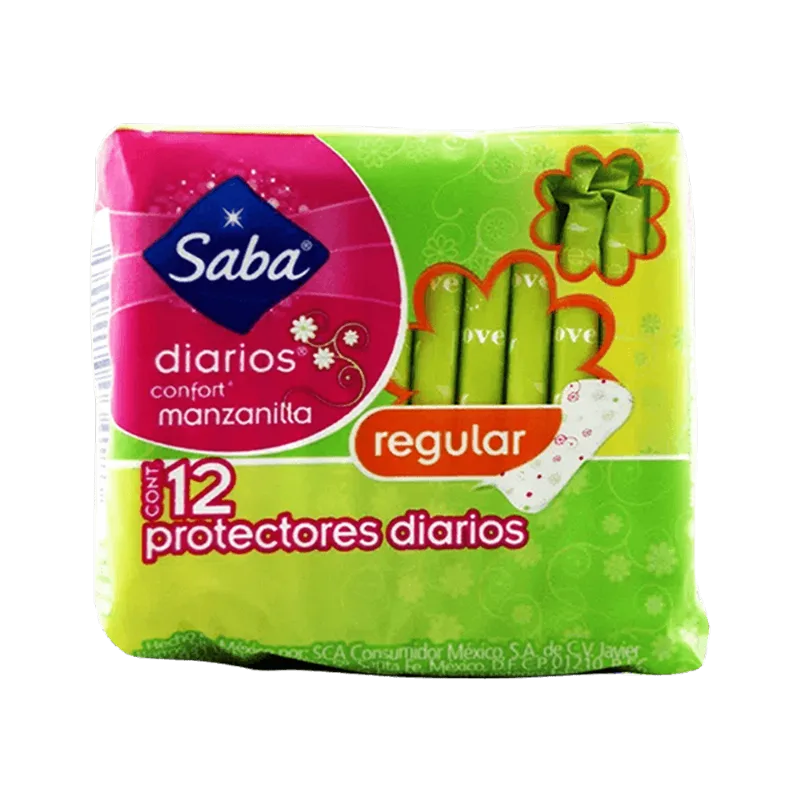 Protectores Diarios Confort Manzanillas Regular Saba 12 und