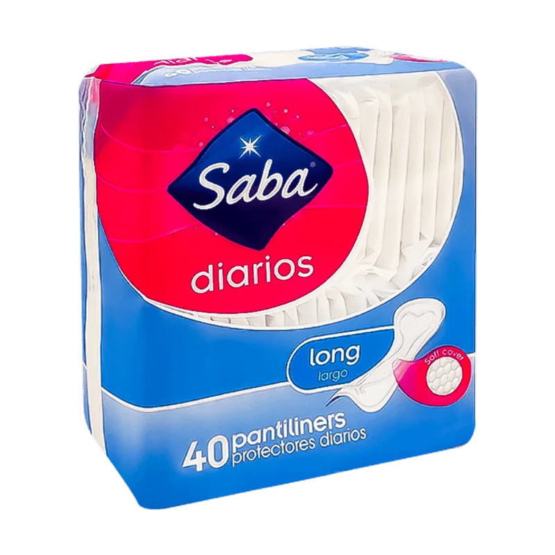 Protectores Diarios Saba Largo|40 Unidades