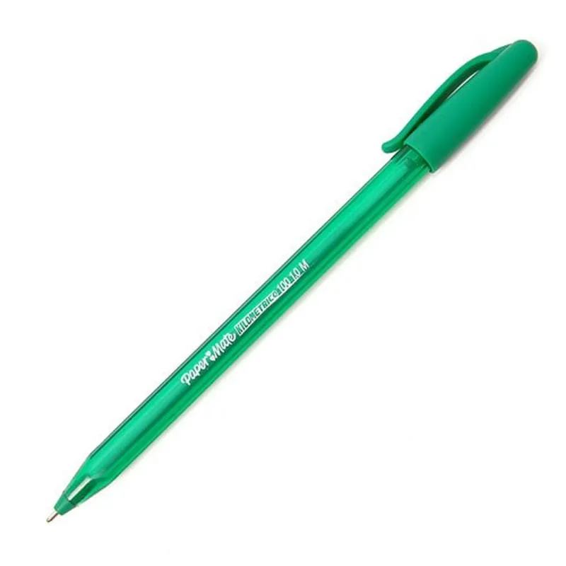 Caneta Kilométrica Esferográfica 0.1mm Verde - Paper Mate
